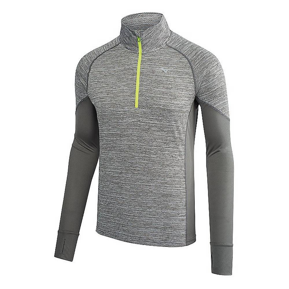 Sudaderas Mizuno Alpha Long Sleeve Half Zip Hombre Gris España EZUR-87024